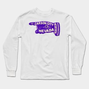 Vintage Carson City Nevada Travel Good Luck Sagebrush State Lake Tahoe Long Sleeve T-Shirt